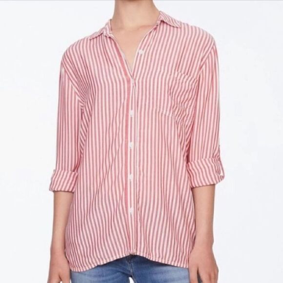BeachLunchLounge Striped Button Up  - Picture 1 of 9
